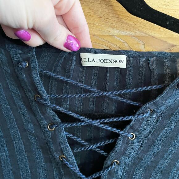 Ulla Johnson Helena Tunic Dress Navy Size 4 With Slip Under - Picture 2 of 4